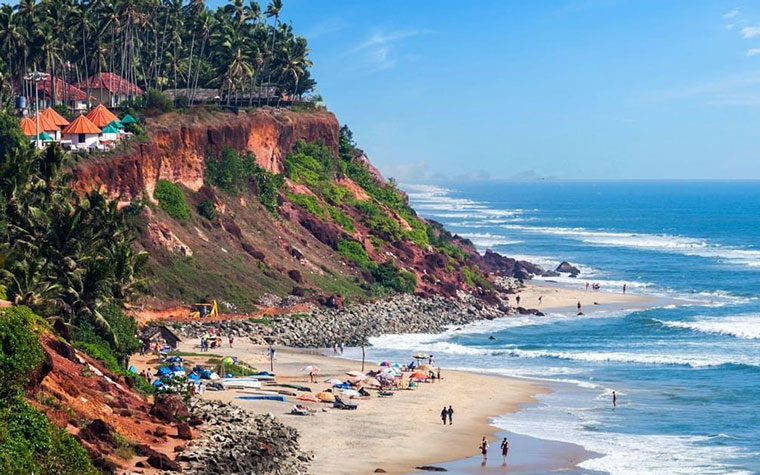 Varkala Cliff & Beach - Kappi Beach - Anchuthengu Fort & Light House